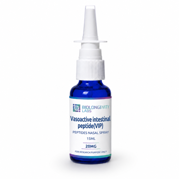 Research-grade VIP Nasal Spray containing Vasoactive Intestinal Peptide for neuroscience and immune signaling laboratory research