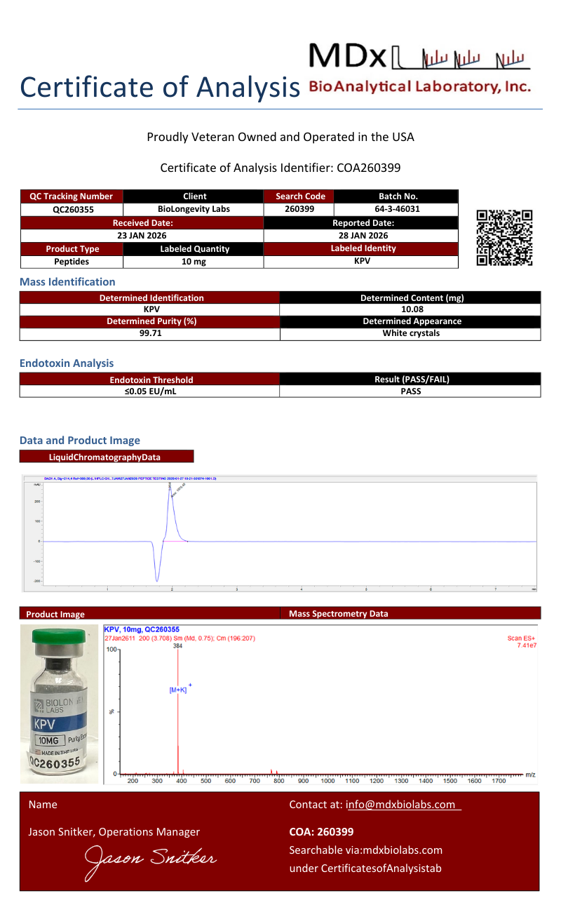 KPV Peptide (10mg) - Image 3